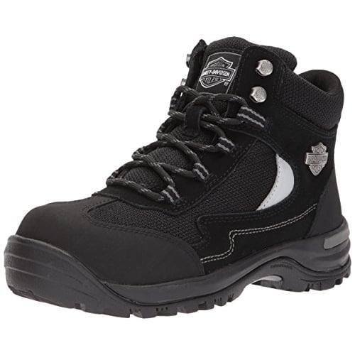 HARLEY-DAVIDSON WORK Womens 4" Waites Composite Toe High Top Athletic Work Boot Black - D84112 BLACK Image 4