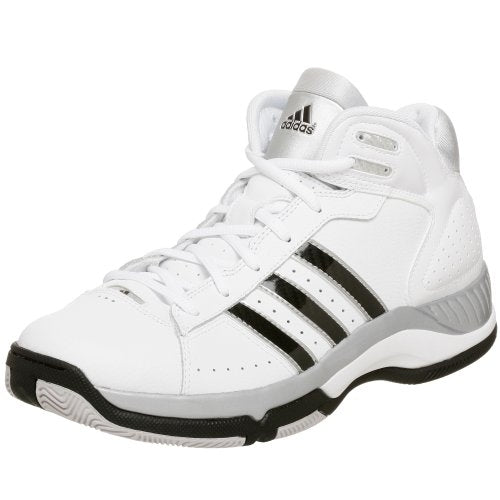 adidas Mens Blindside 4 Basketball Shoe WHITE/BLACK/SILVER Image 1