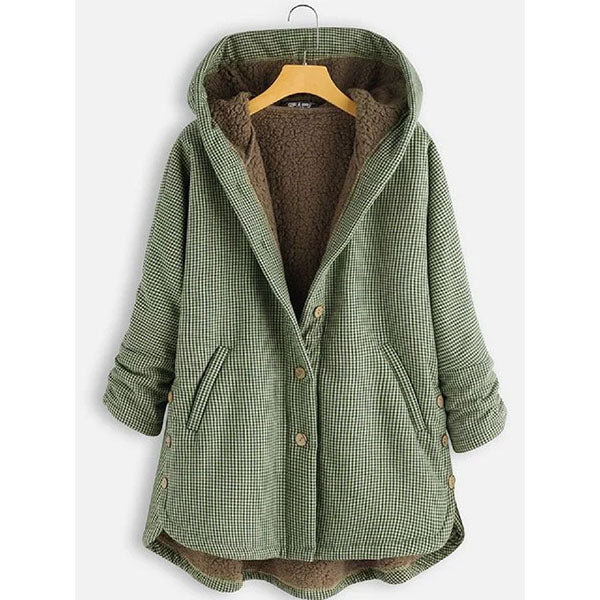 Buttoned Hoodie Casual Cotton-Blend Outerwear Image 1