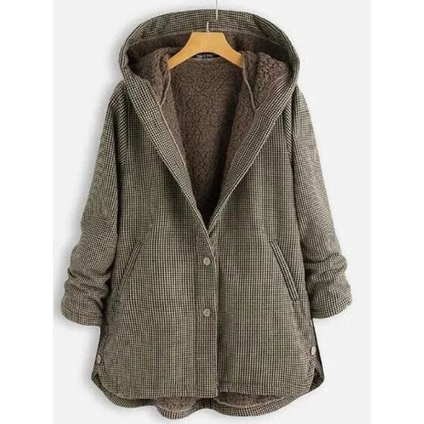Buttoned Hoodie Casual Cotton-Blend Outerwear Image 4