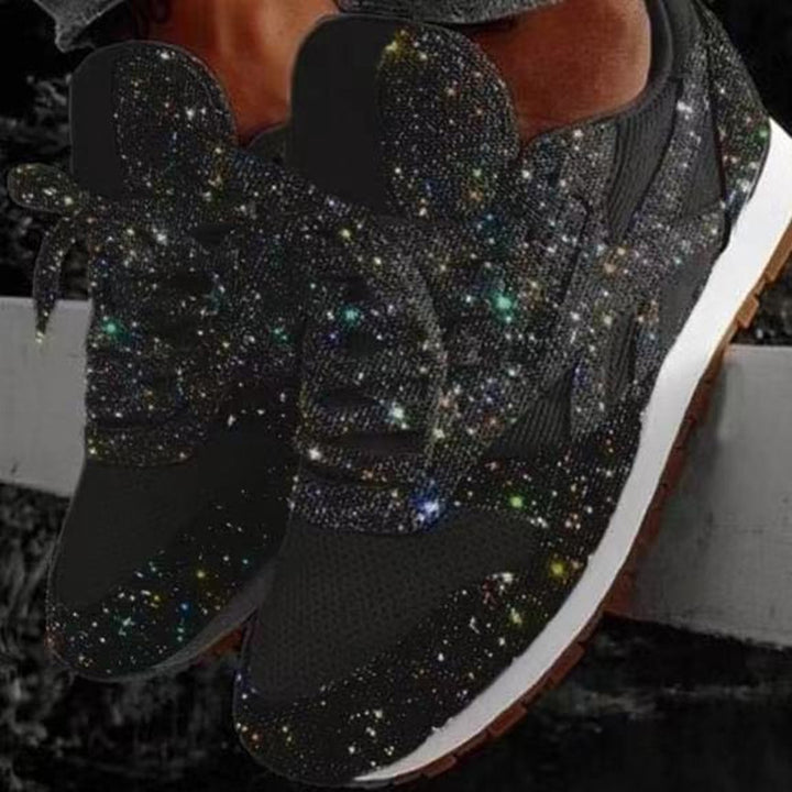 Sparkly Crystal Platform Sneakers Image 4