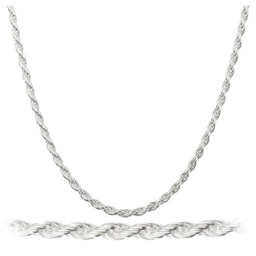 Silver Filled High Polish Finsh 2MM Rope Chain 24" Image 1