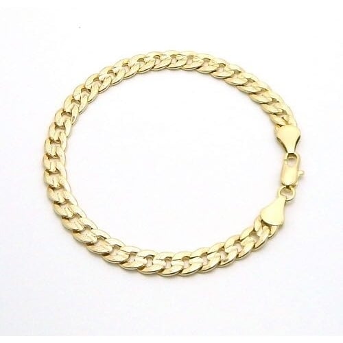 14k Gold Filled Matt Finished Cuban Bracelet Image 1