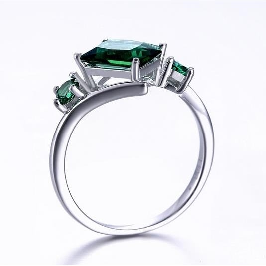 Sterling Fashion style Green Artificial zircon ium ring Image 2