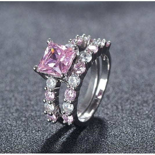 Artificial zircon two color ring cross color separation ring Image 1