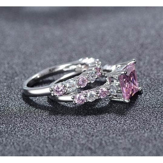 Artificial zircon two color ring cross color separation ring Image 3