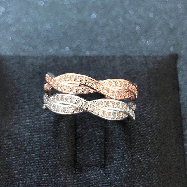 Popular style ring female high grade ring double row ring Image 1