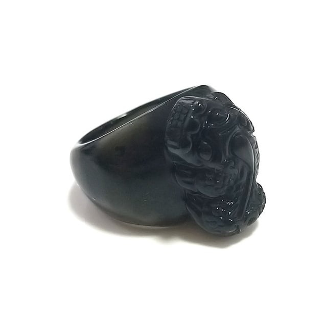 natural Obsidian ring Image 4