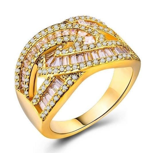 Creative womens Ring Popular style with Artificial zircon luxury ring Image 1