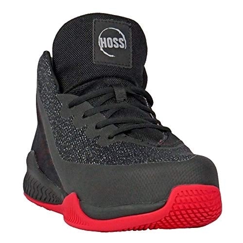 HOSS Mens Rim Fly Composite Toe Work Shoe Black/Red - 50152 BLACK ACTION LEATHER Image 1