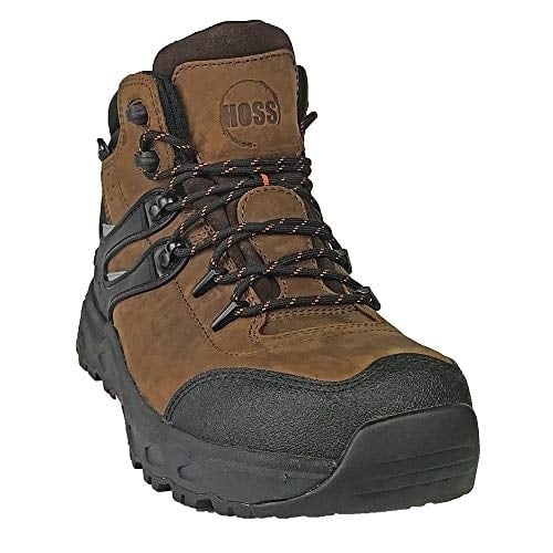 HOSS Mens 6" Stomp Waterproof Work Boot Brown Crazy Horse Leather 60203 Image 1