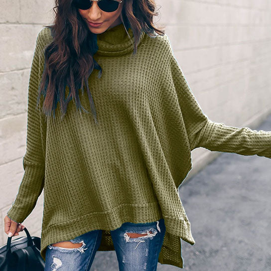 Waffle Knit Oversize Casual Top Tunic Image 1