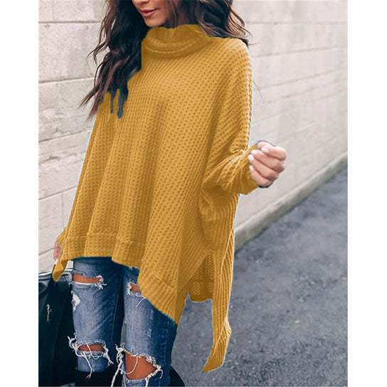 Waffle Knit Oversize Casual Top Tunic Image 2