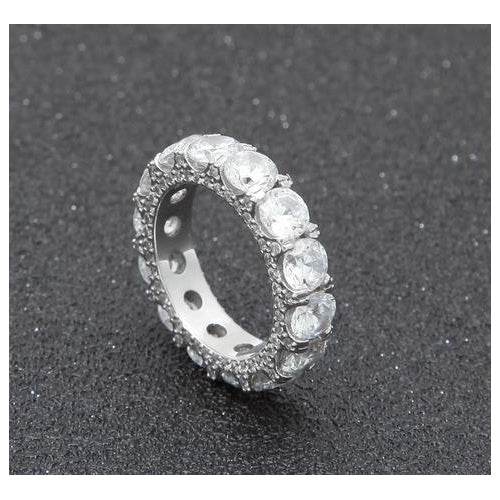 Artificial zircon ring claw set with AAA Artificial zircon Popular style -plated ring Image 3