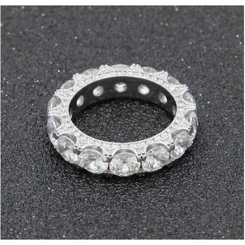 Artificial zircon ring claw set with AAA Artificial zircon Popular style -plated ring Image 4