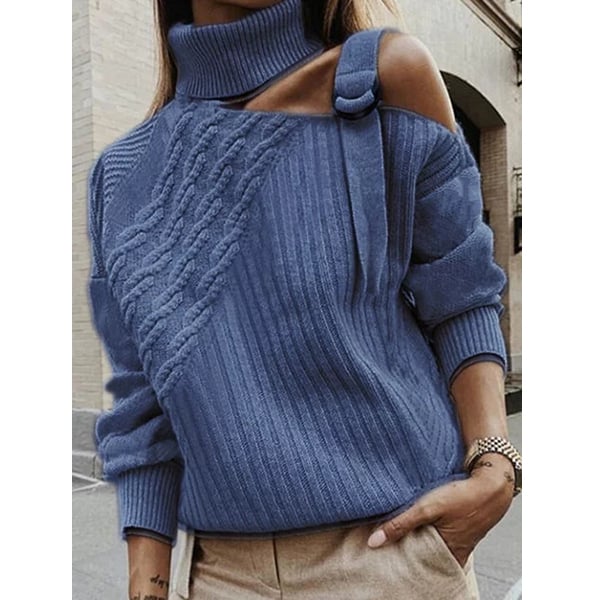 Plus Size Plain Long Sleeve Casual Sweater Image 1