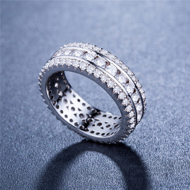 exaggerated luxury lady ring full Plated Fashion style Artificial zircon ring Image 1