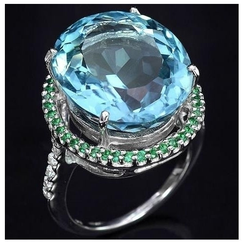 Sea Blue Topaz Ring Image 1