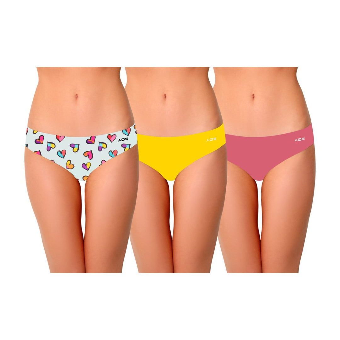 AQS Ladies Seamless Thong 3 Pack Laser Bonded Seamless Thong 3 Pack. Super Image 1