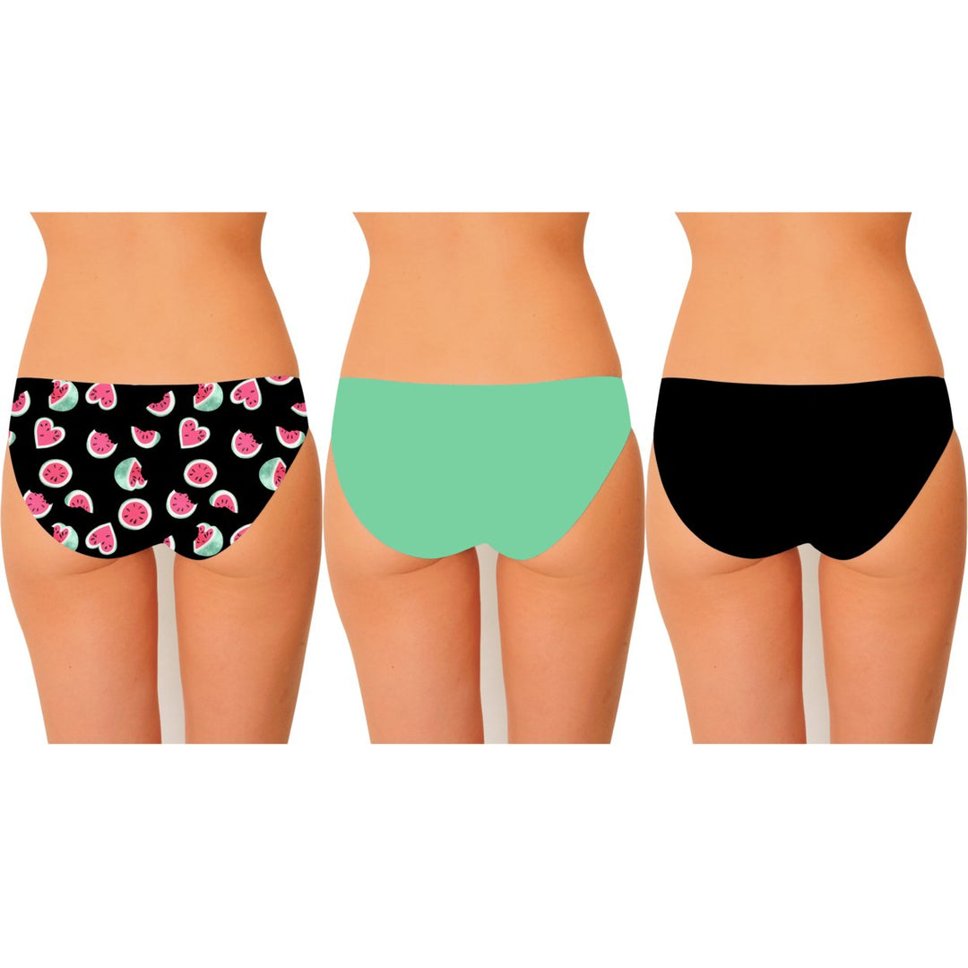 AQS Seamless Bikini - 3 Pack 3 Pairs of Laser Bonded Seamless Bikini Image 2