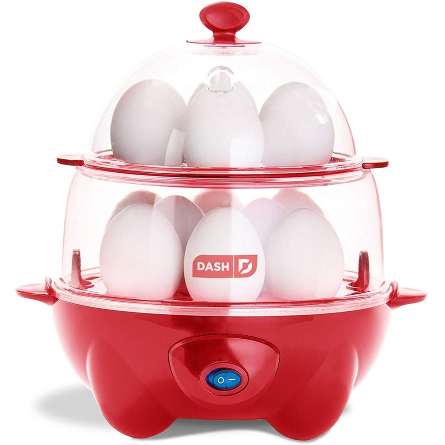 Dash Deluxe Rapid Cooker Electric for Hard Boiled Poached Scrambled Eggs Omelets Steamed Vegetables Seafood Dumplings Image 1