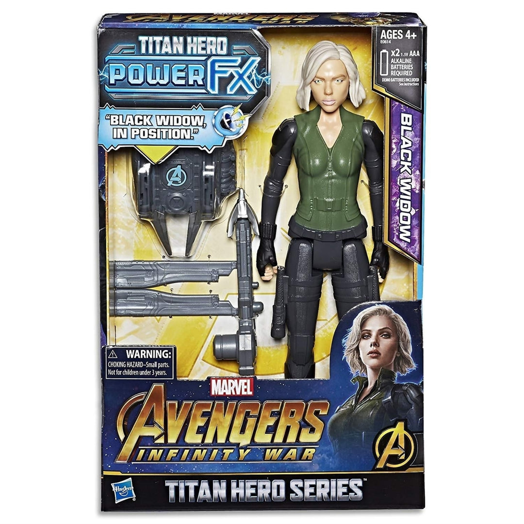 Marvel Avengers Infinity War Black Widow Titan Hero Power FX Figure Hasbro Image 2