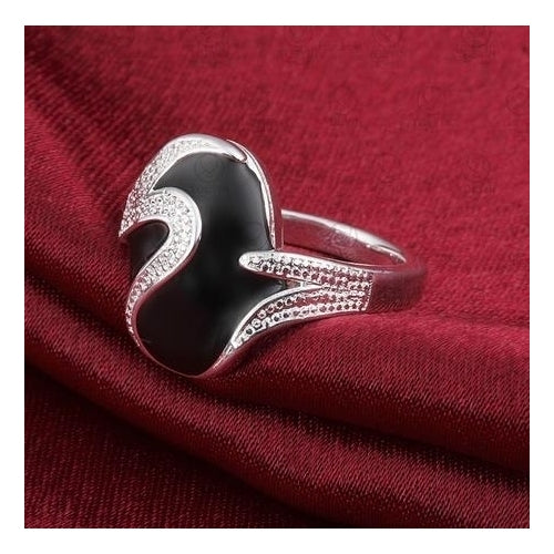 Retro Black drip Fashion style Ring Image 2