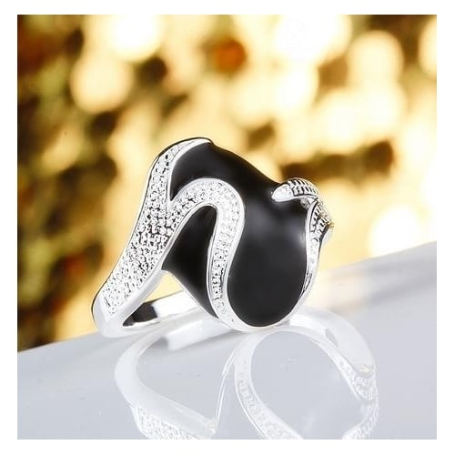 Retro Black drip Fashion style Ring Image 3