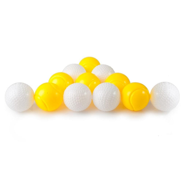 Dimple Plastic 2 inc Pitching White and Yellow 12 Balls Toy For Kids and Childrens Gift Image 2