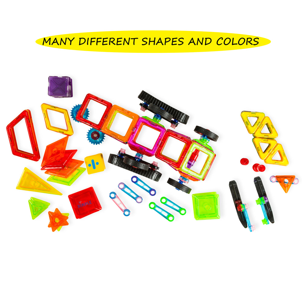 Dimple Magneticals 98-Piece Magnetic Building Tiles Set for Kids Creativity Image 2