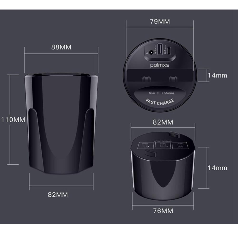 Fast QI Wireless Car Charger For Samsung Galaxy S9 S8 S7 S6 Edge iphone 8 10 X fast wireless charger cup Quick holder Image 4