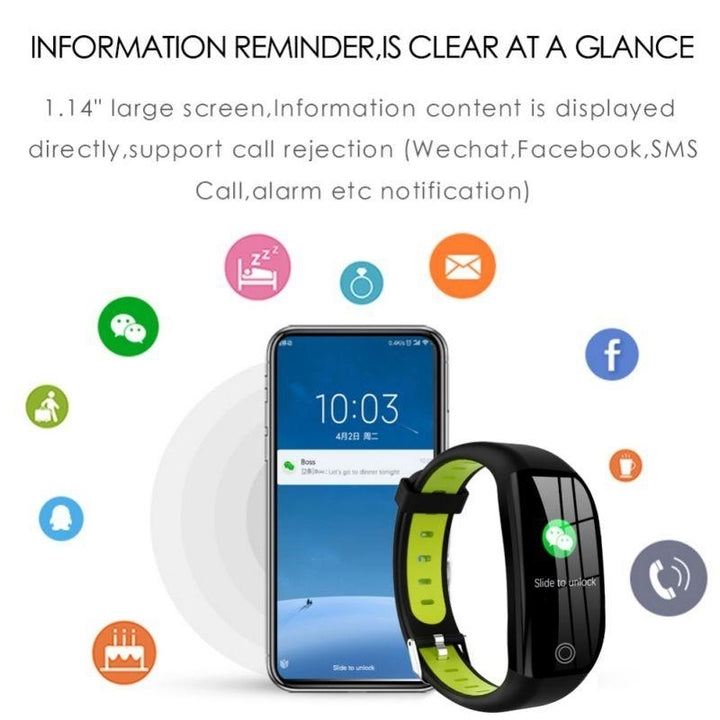 Heart Rate Monitor Activity Tracker Health Wristband Pedometer Smartband Watch For Android IOS Image 4