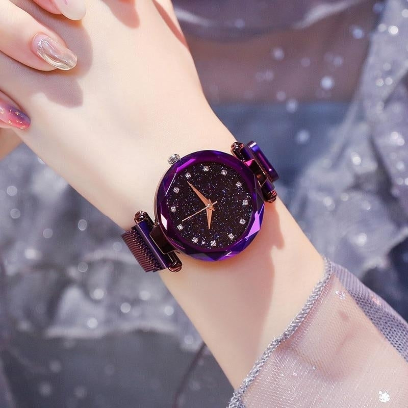 Magnetic Starry Sky Diamond Wrist Watches For Women Image 2