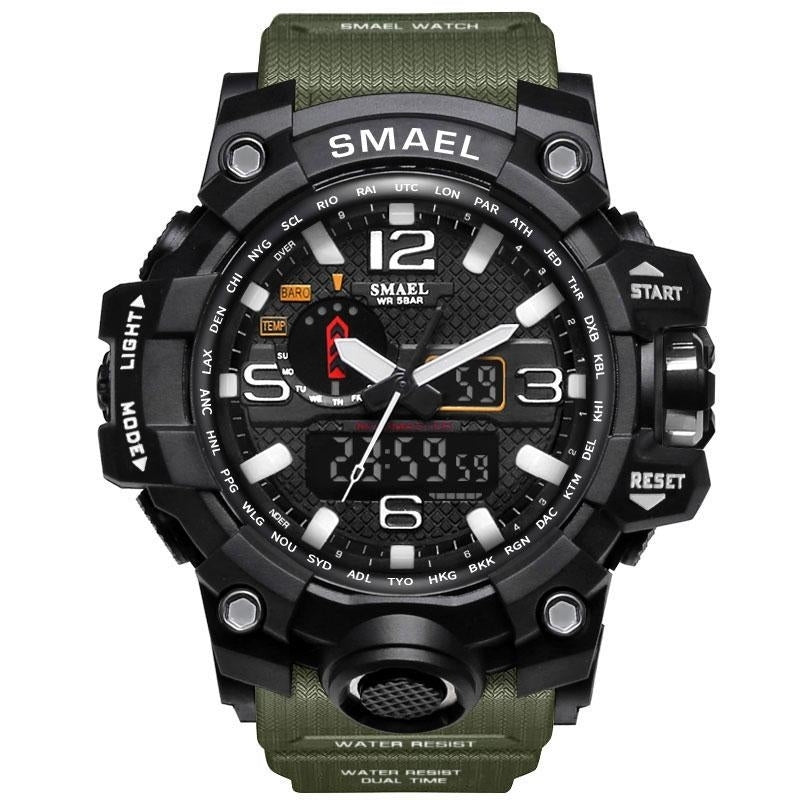 Military 50m Waterproof LED Quartz Wristwatch For Men Image 2