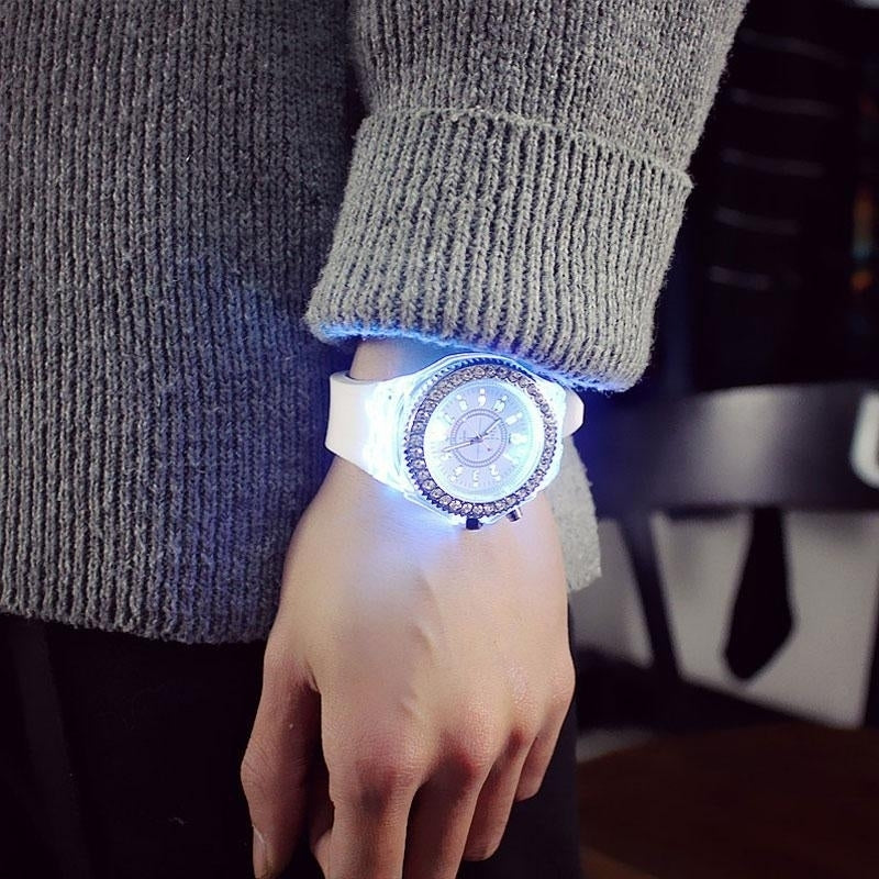 Personality Trends Students Lovers Jellies Luminous Watches for Unisex Image 2