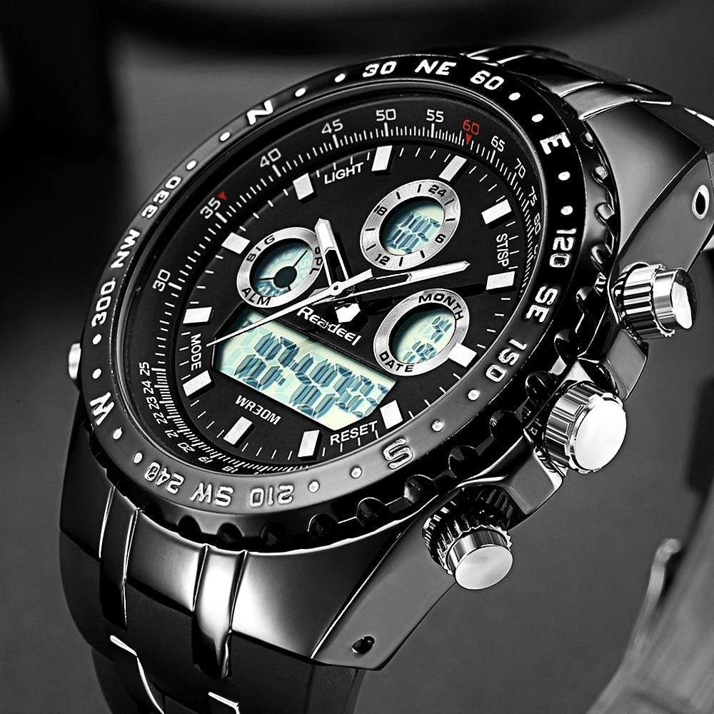 Quartz Wrist Waterproof LED Digital Watches For Military Men Image 2