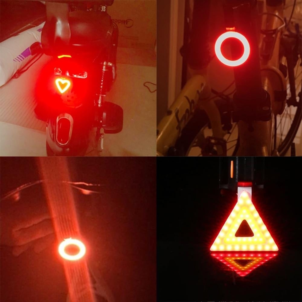 Taillight Modes Bicycle USB Charge Led Flash Strobe Image 4