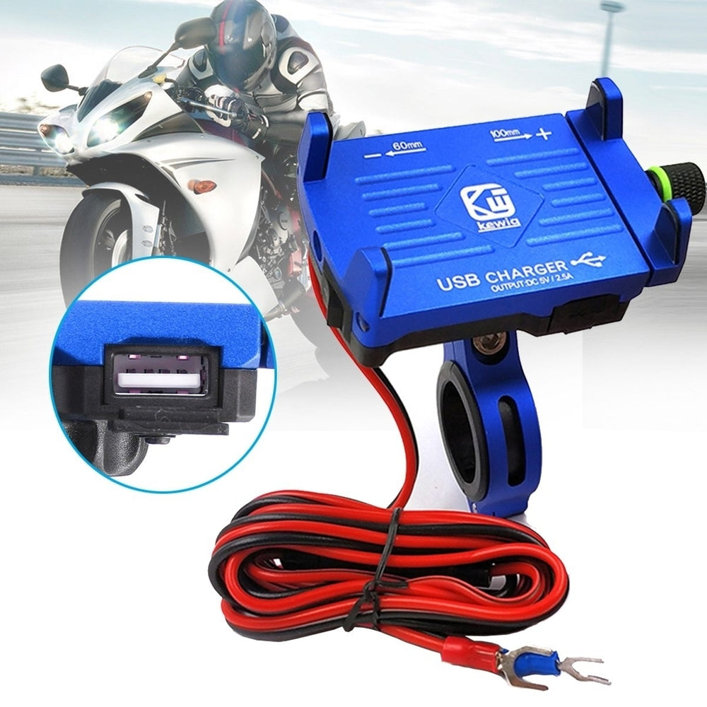 Universal Aluminum Motorcycle Phone Holder USB Charger Cell Bicycle for iPhone X 8 7 Fast Charging Image 2