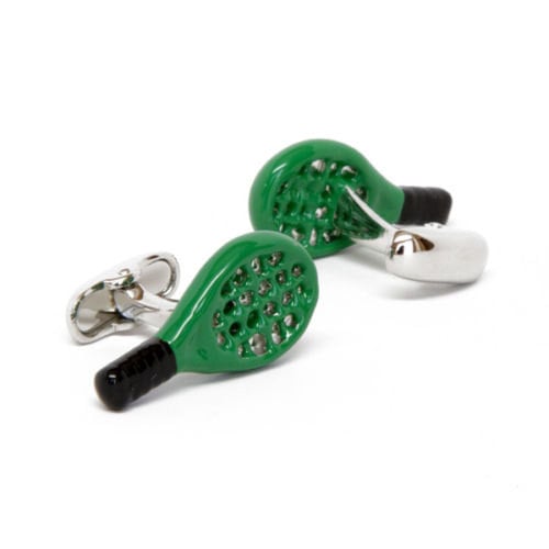 Green Racquetball Racquet Racket Cufflinks Cuff Links Cuff Links Image 1