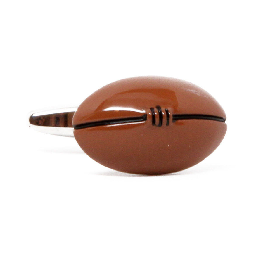 Enamel Football Cufflinks 3D Brown Ball Rugby Ball Cufflinks Cuff Links Sports Quarterback Fathers Day Unique Jewelry Image 1