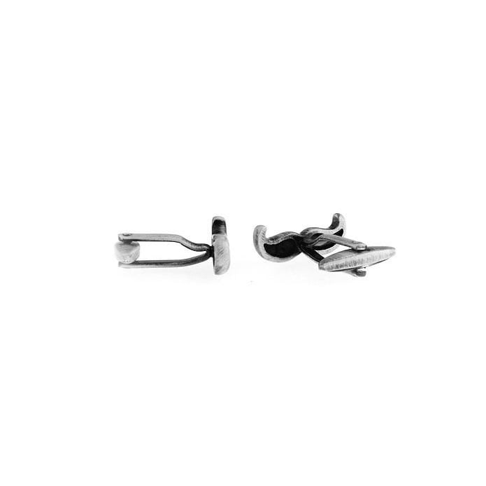 Mustache Cufflinks Like Papa Upper Lip Beard Movember Gunmetal Finish Moustache Cuff Links Geek Wear Gifts for Him Gifts Image 3