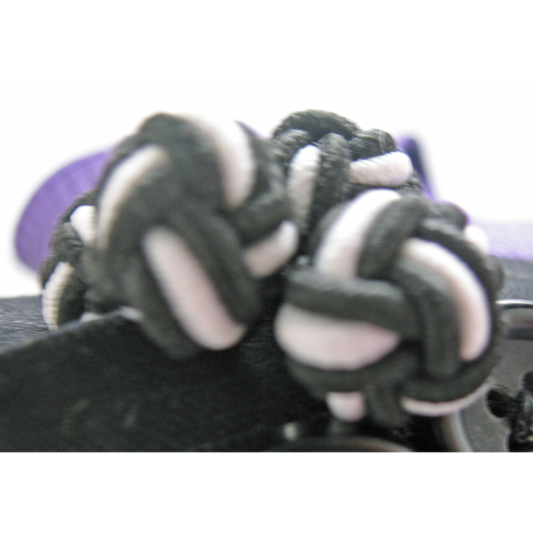 Zebra Twist Silk Knot Cufflinks Black on White Zibra Bound Cuff Links Image 2