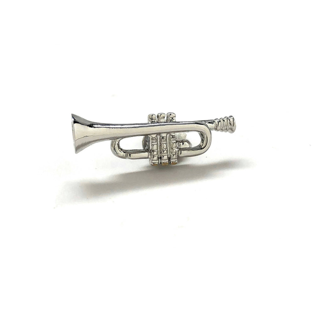 Enamel Pin Trumpet Lapel Pin Hard Enamel Pins Band Fans Lapel Pin Music Players Conductors Silver Toned Tie Tac Comes Image 2