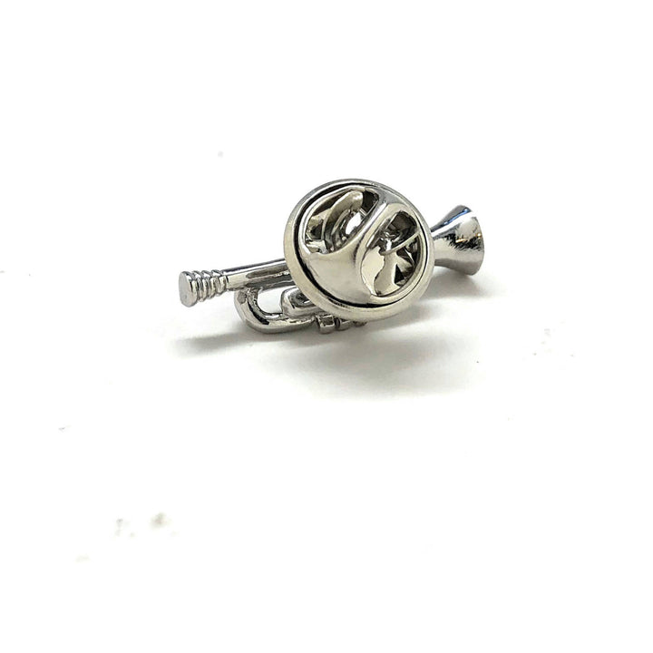 Enamel Pin Trumpet Lapel Pin Hard Enamel Pins Band Fans Lapel Pin Music Players Conductors Silver Toned Tie Tac Comes Image 4