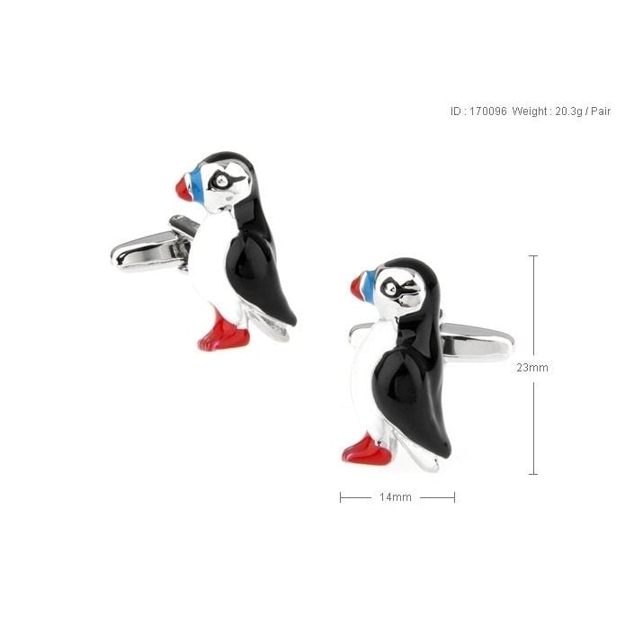 Icelandic Atlantic Puffin Bird Sea Bird Cufflinks Cuff Links Image 2