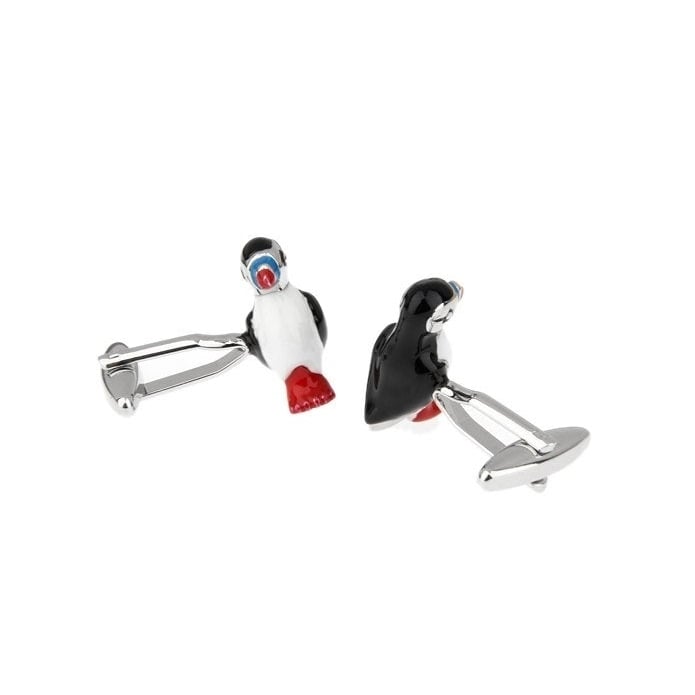 Icelandic Atlantic Puffin Bird Sea Bird Cufflinks Cuff Links Image 3