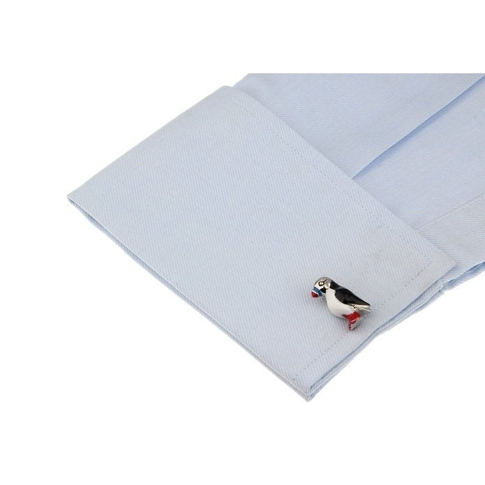 Icelandic Atlantic Puffin Bird Sea Bird Cufflinks Cuff Links Image 4