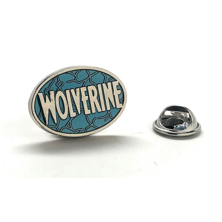 Enamel Pin Vintage Wolverine Lapel Pin Blue Enamel Heavy Tie Tack Super Hero Image 1