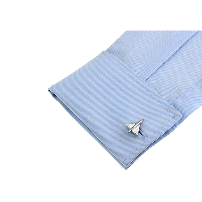 Jet Fighter Cufflinks Delta Wing Plane Cuff Links Airplane Pilot Gift Image 4