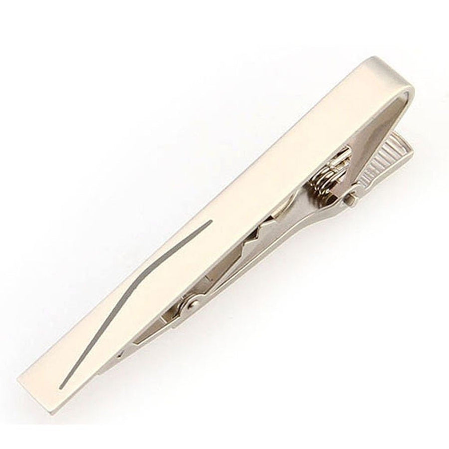 Silver Stoke of the Pen Sketch Mens Tie Clip Tie Bar Silver Tone Very Cool Comes with Gift Box Image 1